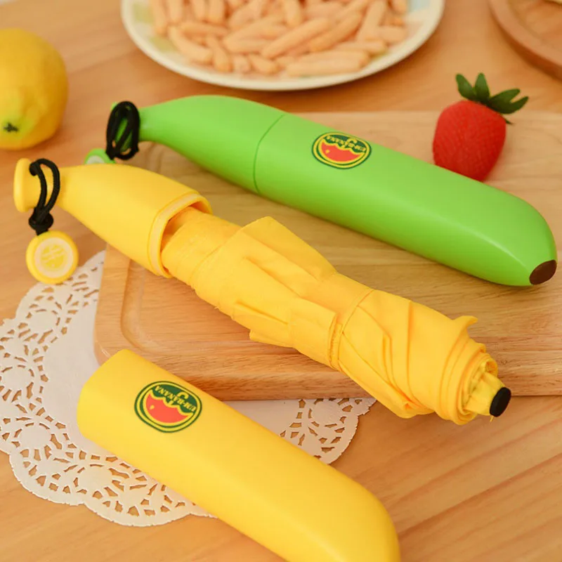 Simanfei Banana Umbrella banana Yellow and Green Novelty Umbrella High
