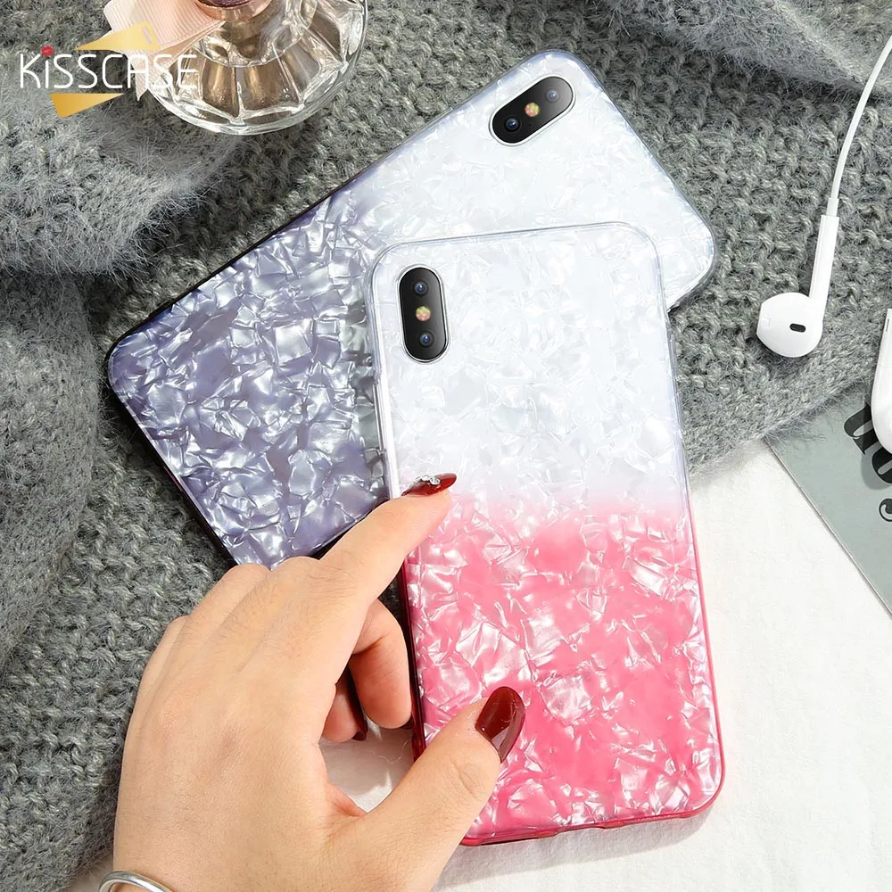 Чехол KISSCASE для iPhone X 6S 6 7 8 чехол с градиентным узором мягкий из ТПУ Plus Fundas |
