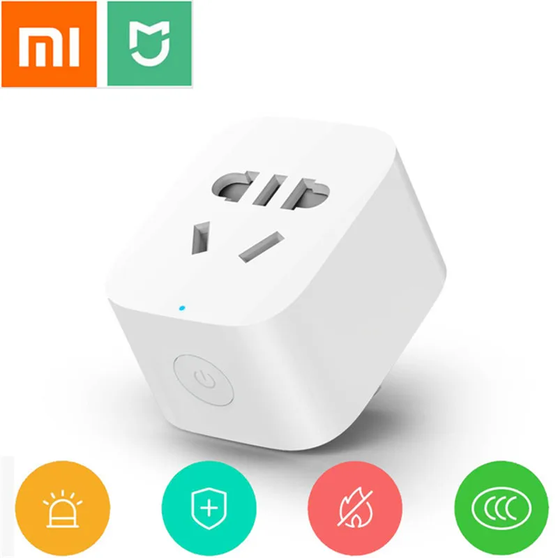 Xiaomi Mijia Умный домашний комплект шлюз Zigbee дверной оконный датчик человеческого тела датчик температуры и влажности беспроводной переключатель розетка куб - Цвет: smart socket 1