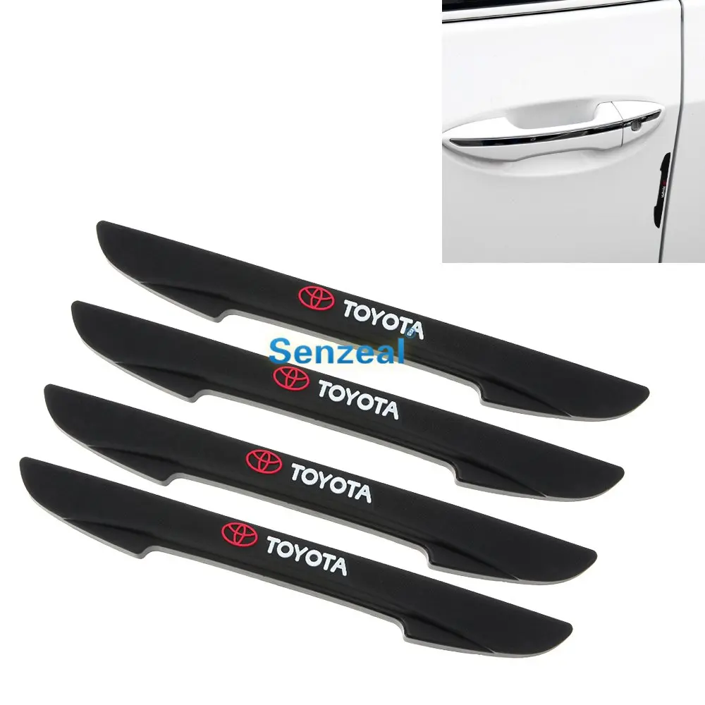 

SENZEAL Car Door Anti-collision Bar Rubber Car Protection Strip Decoration Scratch Bar 100% Waterproof For Toyota Black Bendable