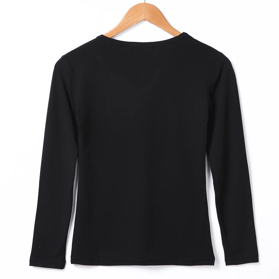 Женская свободная футболка с длинным рукавом и V образным вырезом|fashion women t shirt|womens