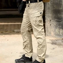 Спецназ, военные, тактические штаны, мужские, большие, мульти карманы, армейские, брюки-карго, повседневные, хлопковые, защитные, брюки