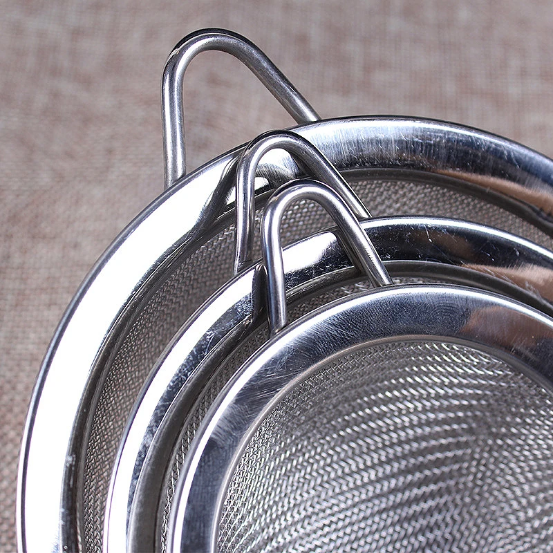7-16cm Stainless Steel Fine Wire Mesh Oil Skimmer Strainer Flour Sifter Sieve Colander diy New