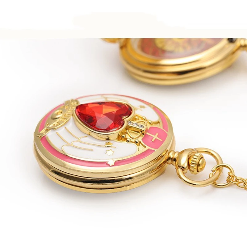 Аниме карты Captor Cardcaptor Sakura Kinomoto звезда карманные часы кулон подарок|Реквизит для