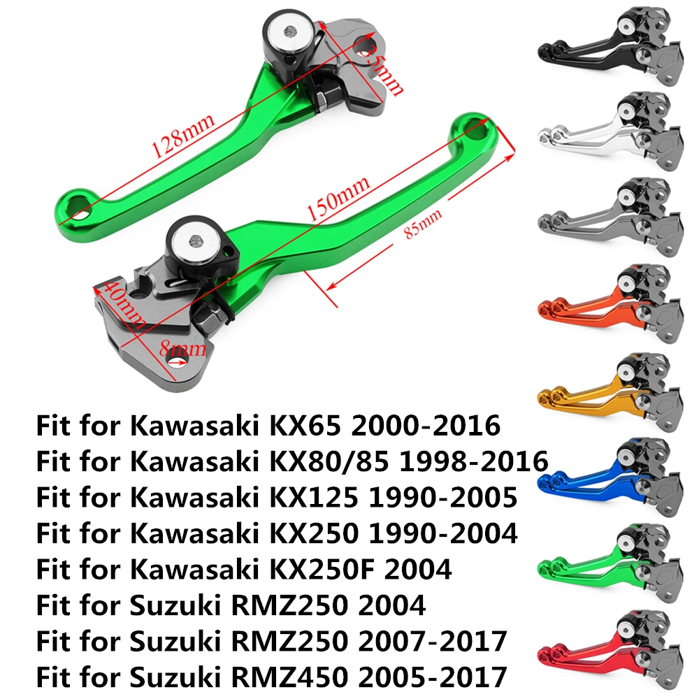 KX65 KX80 KX85 KX125 KX250 KX250F RMZ250 RMZ450 Мотоцикл с ЧПУ Поворотные тормозные рычаги сцепления Байк для Kawasaki Suzuki