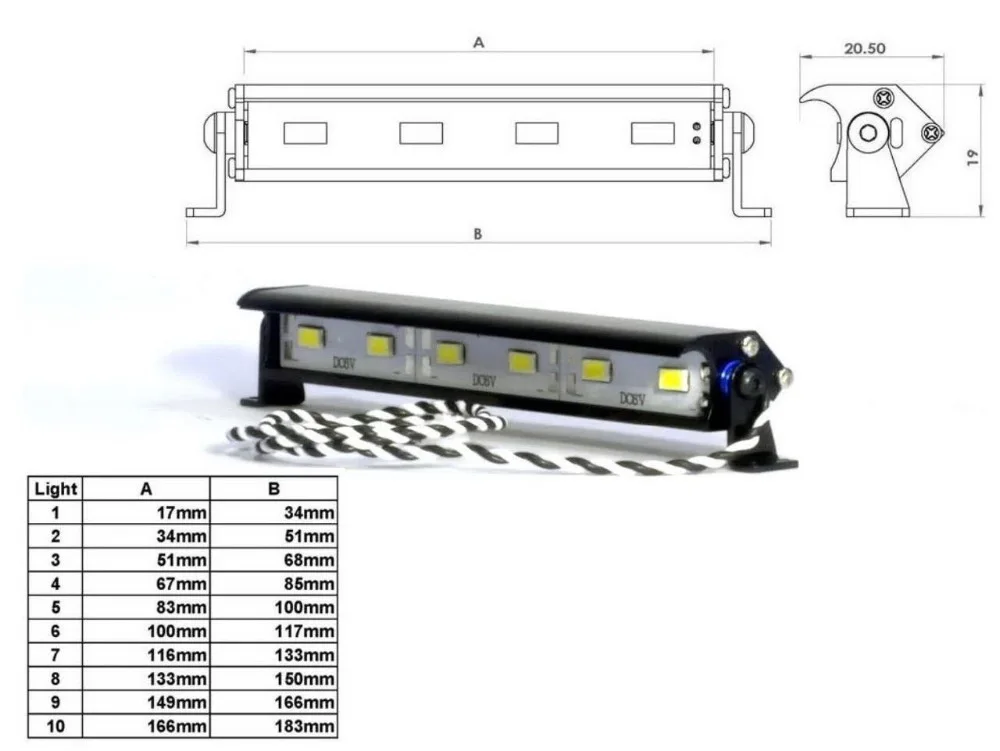 Aluminum 6 LED Light2