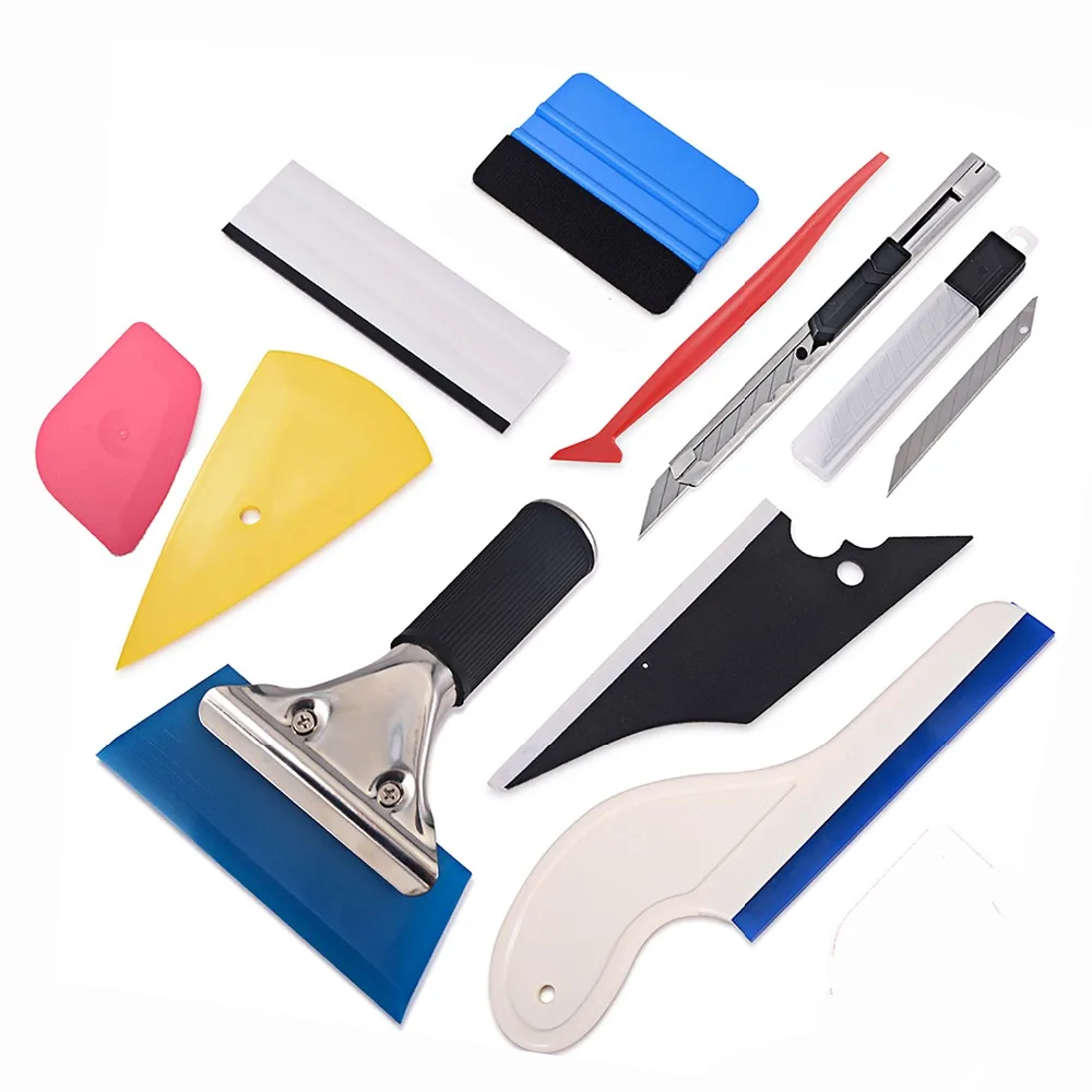 FOSHIO Car Stickers Vinyl Wrap Tool Set Auto Window Cleaning Squeegee Repair Tools Tint Tool Film Cutter Knife Car Accessories FOSHIO Car Stickers Vinyl Wrap Tool Set Auto Window Cleaning Squeegee Repair Tools Tint Tool Film Cutter Knife Car Accessories