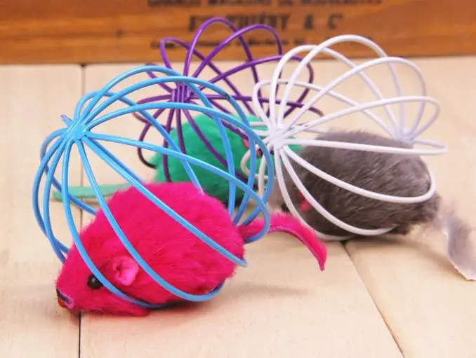Зоотоваров крыса в клетку, чтобы сделать Любимая Игрушка Кошка Игрушки Зубные резинка для жевания обучение играть выборки Забавные игрушки#01