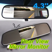 4," цифровой цветной TFT lcd HD 800*480 Автомобильный парковочный зеркальный монитор 2 видео входа для камеры заднего вида Система помощи при парковке