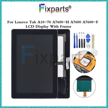 100% Tested For 10.1" Lenovo Tab A10-70 A7600-H A7600-F LCD DIsplay Touch Screen Digitizer Assembly With Frame For Lenovo A7600