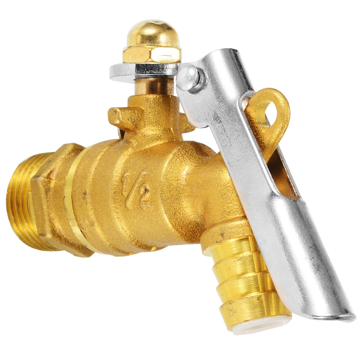 Outdoor Garden Brass Faucet 1/2" 2cm Thread Diameter Lockable Faucet Locked Brass Water Tap For Hardware Supplies