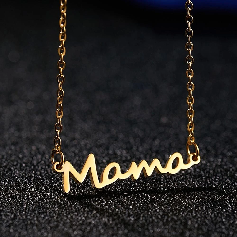 Collar con colgante el de madre, colgante con letras, cadena para mujer, mamá, amor familiar, regalos de cumpleaños para mamá y madre| Collares - AliExpress