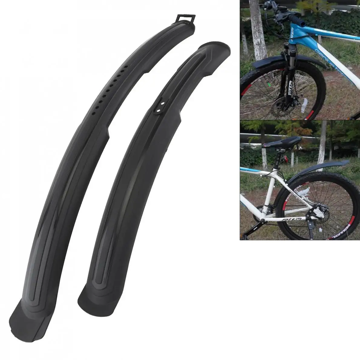 

2pcs/set Synthetic Plastic Foldable Adjustable Bicycle Mudguard for 26 Inch Bike