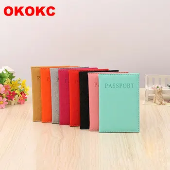 

OKOKC Multifunction Solid Colors Passport Cover Candy Colors Passport Holder Women Men Travel Accessories 20*14cm