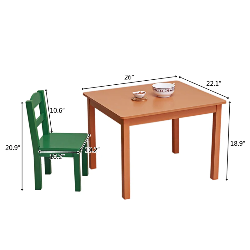 Kids Wood Table & 4 Chairs Set Living room Children Table chair Furniture Sets Kids Wood Table & 4 Chairs Set Living room Children Table chair Furniture Sets