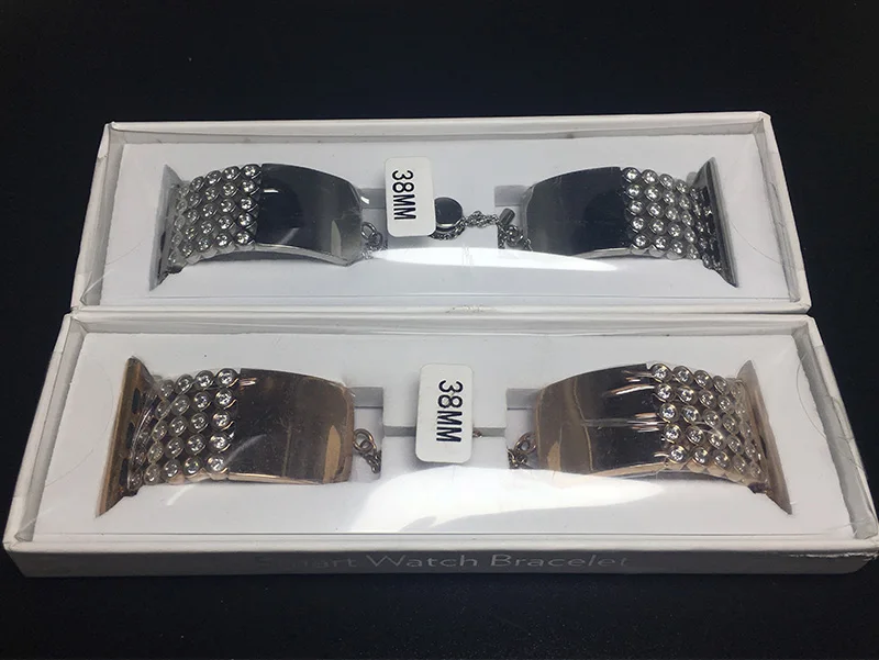 Роскошные Для женщин 25pcs-Diamond ремешок для наручных часов Apple Watch Series 4/3/2/1 браслет Нержавеющая сталь ремешок для наручных часов iWatch, 4 38 мм 40 мм браслет