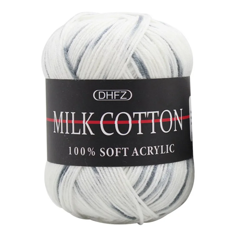 1.5MM Diameter Soft Milk Cotton Yarn Baby Wool Yarns For Knitting Hand Knitted Blanket Sweater Scarf Crochet Knitting Supplies - Цвет: H