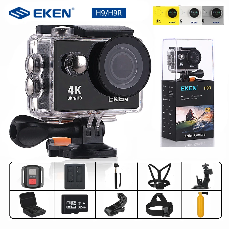 

EKEN H9 / H9R Action camera 4K 30FPS Ultra HD WiFi 2.0 170D Underwater Waterproof Helmet Video Cameras go extreme pro Sport Cam