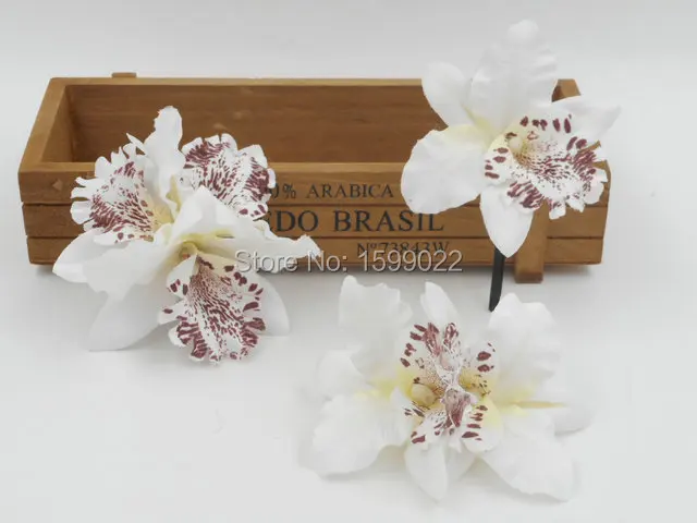 3pcs Lot Wedding White Orchid Hair Clips Flower Accessories Ladies