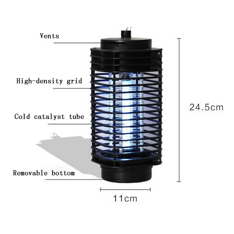 Electronics Mosquito Killer Trap Moth Fly Wasp Led Night Lamp Bug Killing Pest Zapper EU US Plug
