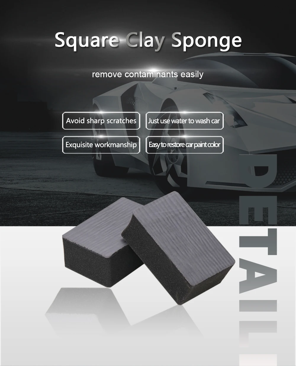 Detailing Car Wash Clay Block Auto Detailing Magic Clay Sponge Cleaning Clay Bar Pad
