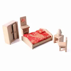 1 компл. Детские деревянные игрушки мини мебель Монтессори малыш играть игрушки для детского подарка еда класс деревянные ремесла гостиная