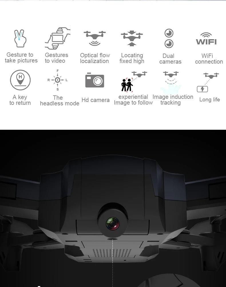 Teeggi F196 мини складной Радиоуправляемый Дрон с 2-мегапиксельной HD камерой Радиоуправляемый квадрокоптер вертолет дополнительная локализация потока VS Visuo XS809S SG700