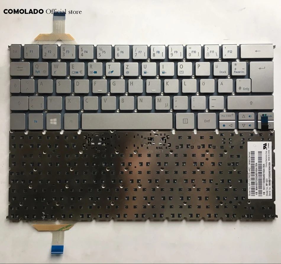 

GR Germany Keyboard For Acer S7 S7-391 S7-392 MS2364 SILVER backlight Keyboard GR Layout