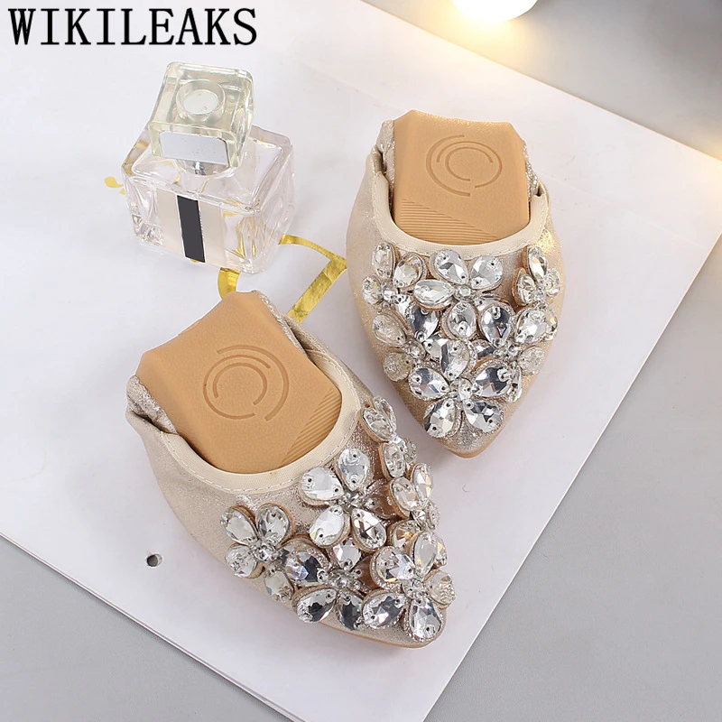 Creepers Flower Shoes Women Pointed Toe Flats Flower Shoes Women Ladies Loafers Woman Brand Luxury Zapatos Mujer Buty