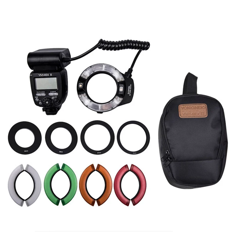  Yongnuo YN14EX II TTL LED Macro Ring Flash Light Double Lamp Macro Flash for Canon 5D4 1DX2 5Dsr 75 - 33011580314