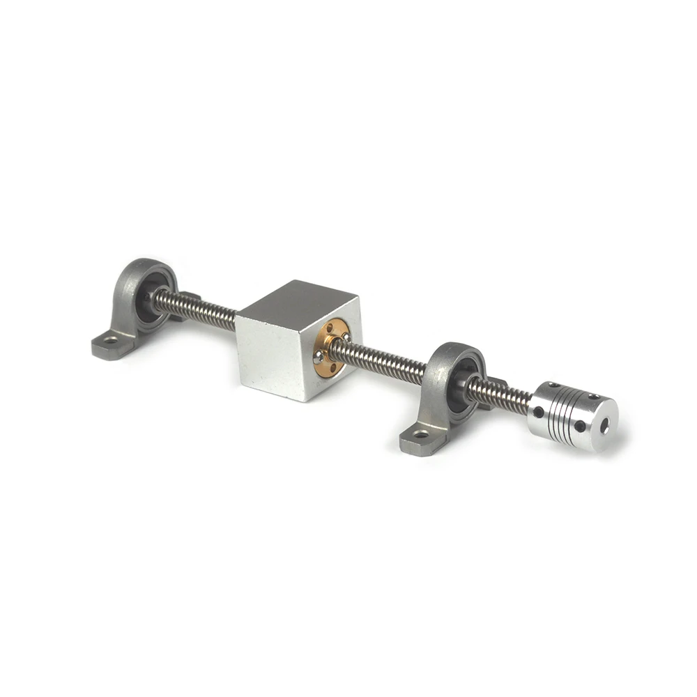 3D Printer Guide Rail Parts-T8 Lead Screw 20/25/30/35/40/45/50cm Vertical 8mm Lead Screw Rod KP08 Bracket /Coupler/Nut Seat