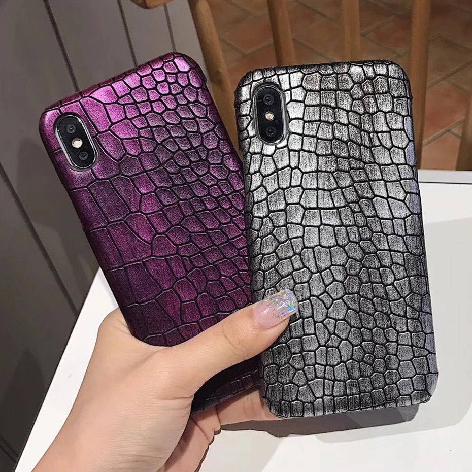 Роскошный чехол из крокодиловой кожи для iPhone XS Max XR X Жесткий Чехол 11 Pro 8 7 6 6S Plus