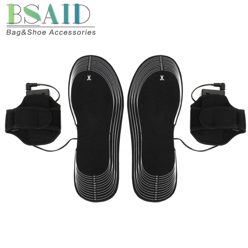 

BSAID AA Battery Powered Electric Heated Insole Foot Warmer Lightweight Soft EVA Heating Soles for Men Women 4.5V EUR SIZE 36-46