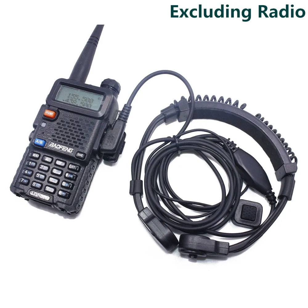 2 шт. ABBREE Выдвижная горло MIC PTT наушники гарнитуры для Kenwood BAOFENG BF-888s UV-5R UV-82 UV-5RE 2 way Радио Walkie Talkie