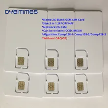 Oyeittimes 2G GSM sim-карта пустая sim-карта мобильный телефон sim-карта ICCID IMSI PIN PUK ADM KI COMP128 Algorith без OP/OPC