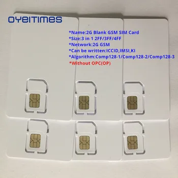 

OYEITIMES 2G GSM SIM Card Blank SIM Card Mobile Phone SIM Card ICCID IMSI PIN PUK ADM KI COMP128 Algorith Without OP/OPC