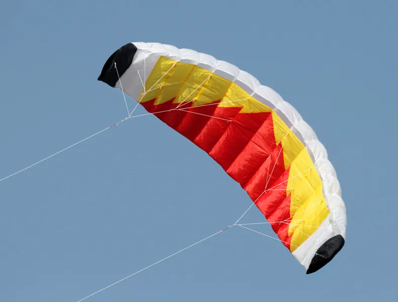 New High Quality Sports  2 m  Dual Line Parafoil Parachute Kites  Sports Beach With Kite Handle and String Easy to Fly 3