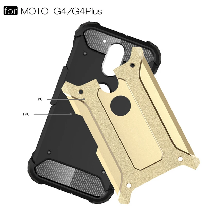 Strong Hybrid Tough Shockproof Armor Phone Back Case Cover For Motorola Moto G4 G4 Plus Anti-Knock Matte Rugged Impact Fundas (7)