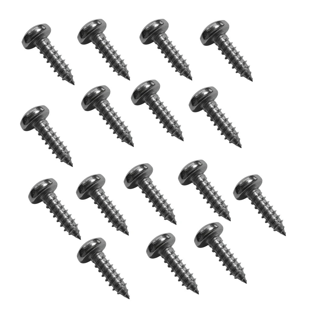 MagiDeal 20 Pieces M5 Stainless Steel Self-Tapping Screws Kayak Canoe Accessories Round Pan Head Screws 