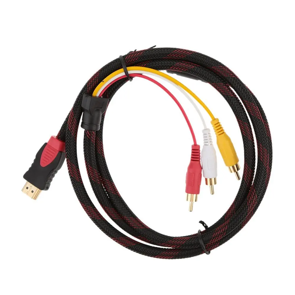  1080P HDMI Maschio a 3-RCA Component Video Audio HD Cavo Dell'adattatore del Convertitore per HDTV 