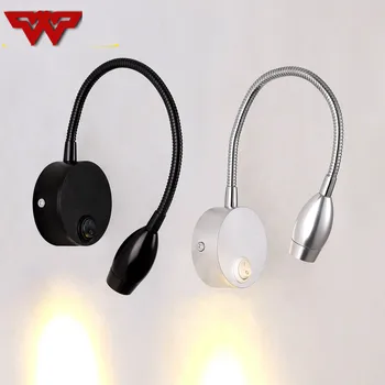

New LED Wall Lamp with Switch Mirror Light Bedside Wall Light Adjustable Reading Lamp Free Shipping