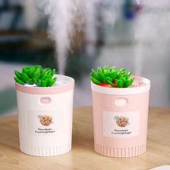 

1 Pc USB Mini Humidifier Ultrasonic Wave Portable Diffuser Succulent Humidifier Large Capacity For Home Office Daily Use