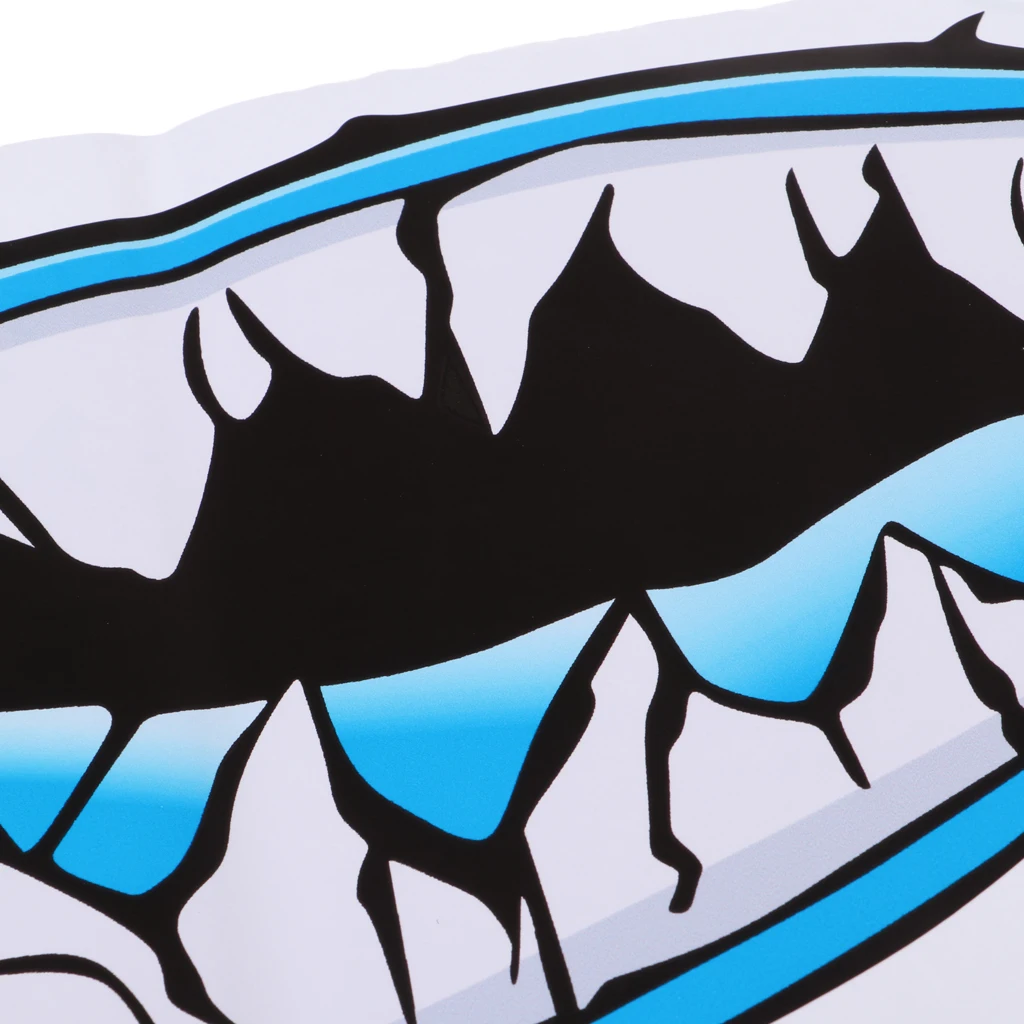 2 Pieces Waterproof Shark Teeth Mouth Decals Sticker for Kayak Canoe Fishing Inflatable Boat Surfboard Car Bumper Laptop Window