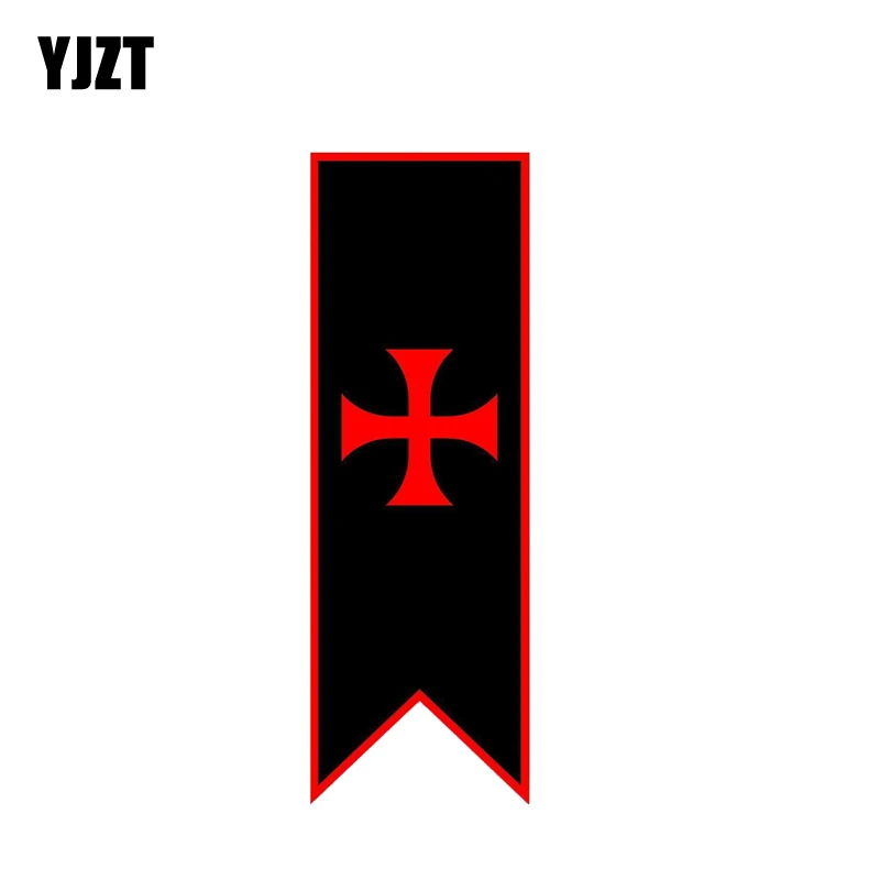 

YJZT 5CM*14.5CM Car Window Cross Templar Knights C Car Sticker Decal Accessories 6-2110