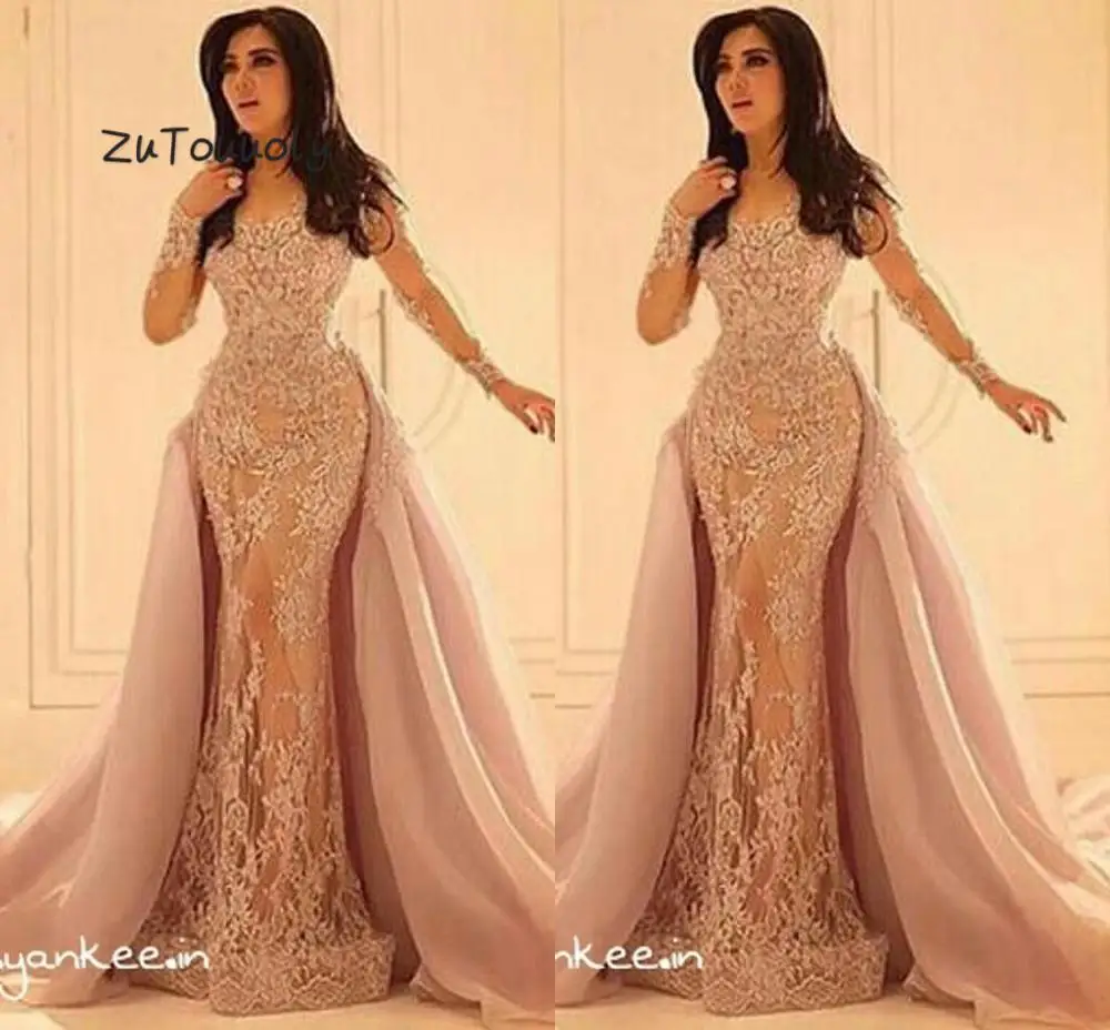 evening gown with overskirt