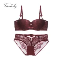 Varsbaby женские ультра-тонкие пуш-ап нижнее белье сексуальные цветочные кружева бюстгальтер на косточках наборы