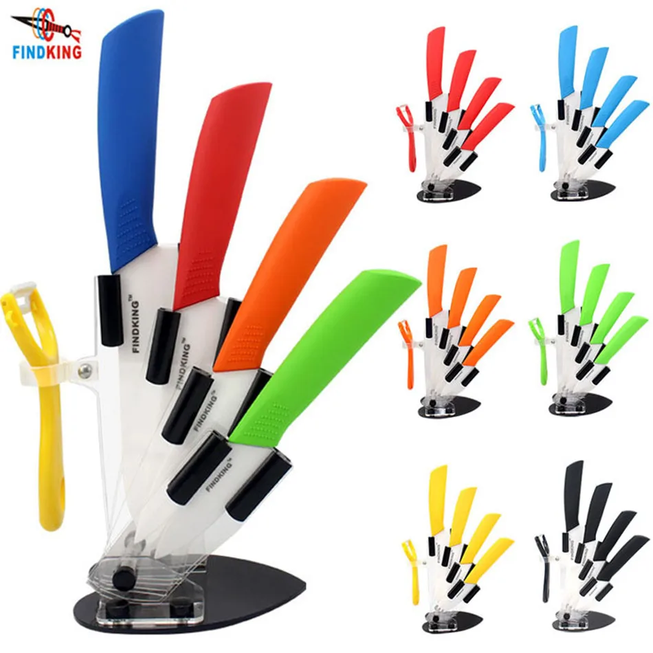

High quality kitchen knife ceramic knife set 3" 4" 5" 6" inch with peeler Zirconia Chef Kitchen tools