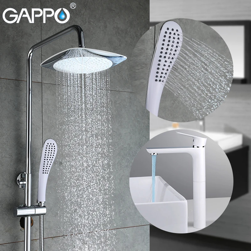 Goede GAPPO douche kraan regendouche systeem bad kranen voor doen anheiro wandmontage waterval douchekoppen regenval mixers
