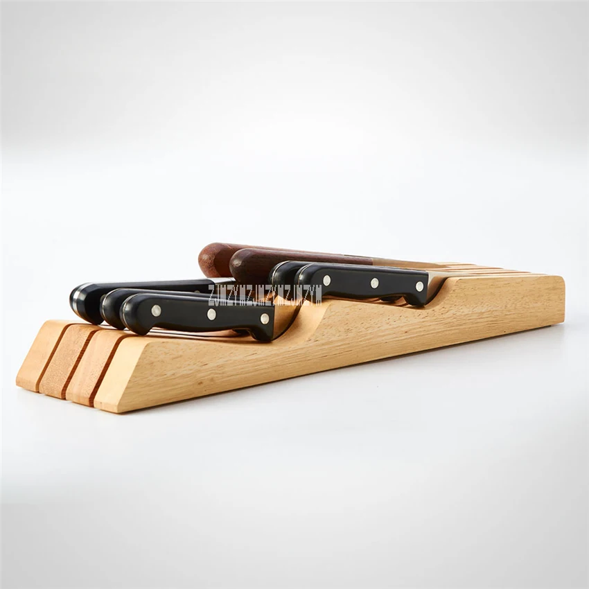 

High Quality Creative Drawer Type Knife Stand Nature Wooden Knife Holder Restaurant Kitchen Accessories Solid Wood Knife Holder