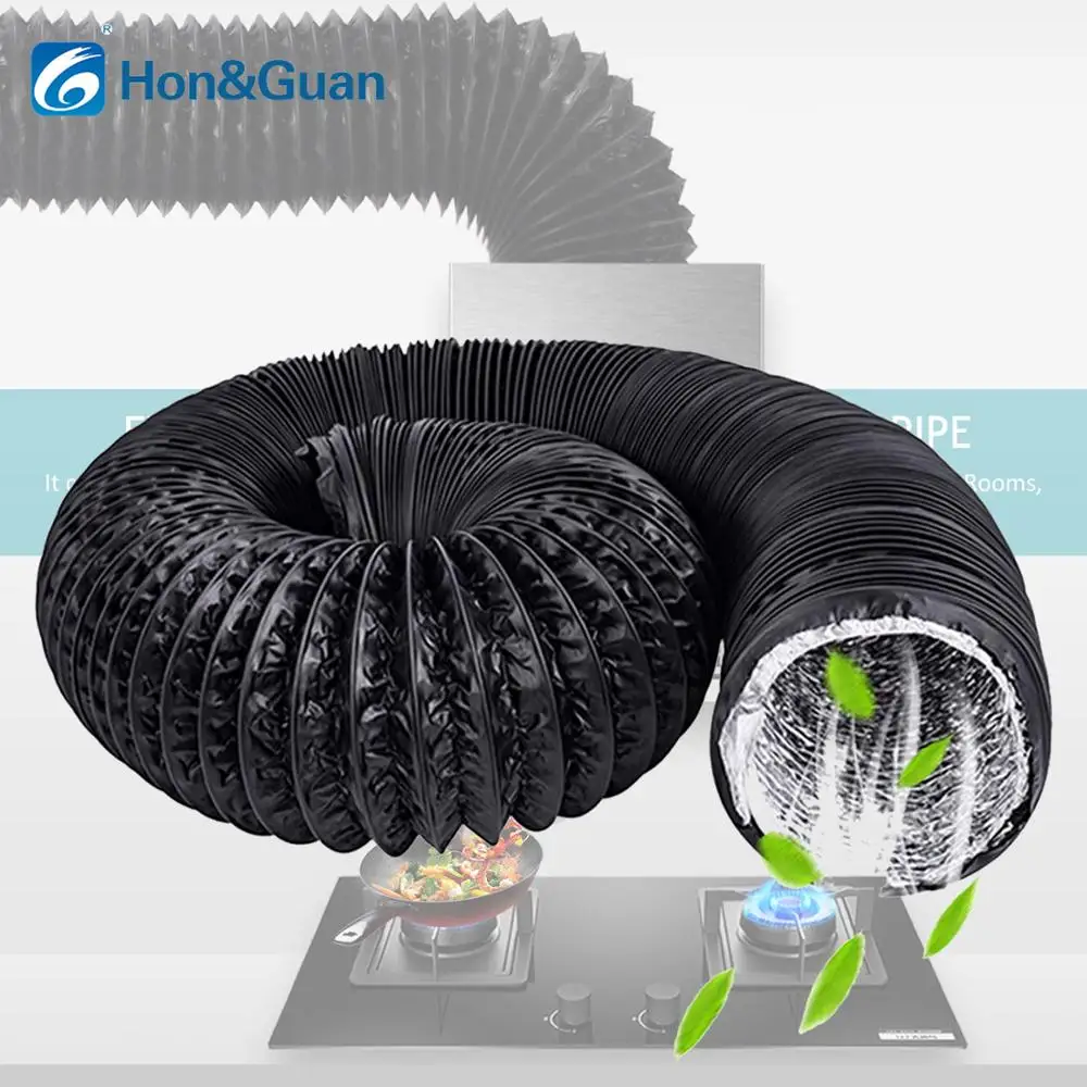Fan Ducting; 5m 10m Aluminium Flexible Ventilation Ducting, PVC Air Ducting for Kitchen, Toilet